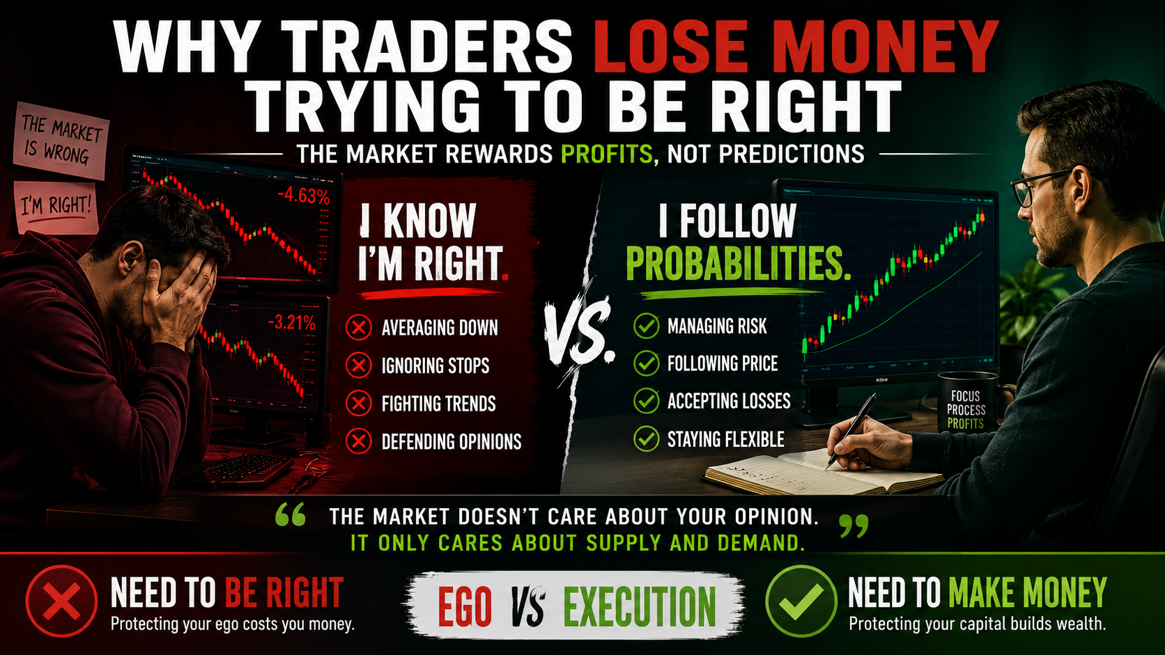 Why Traders Lose Money Trying to Be Right