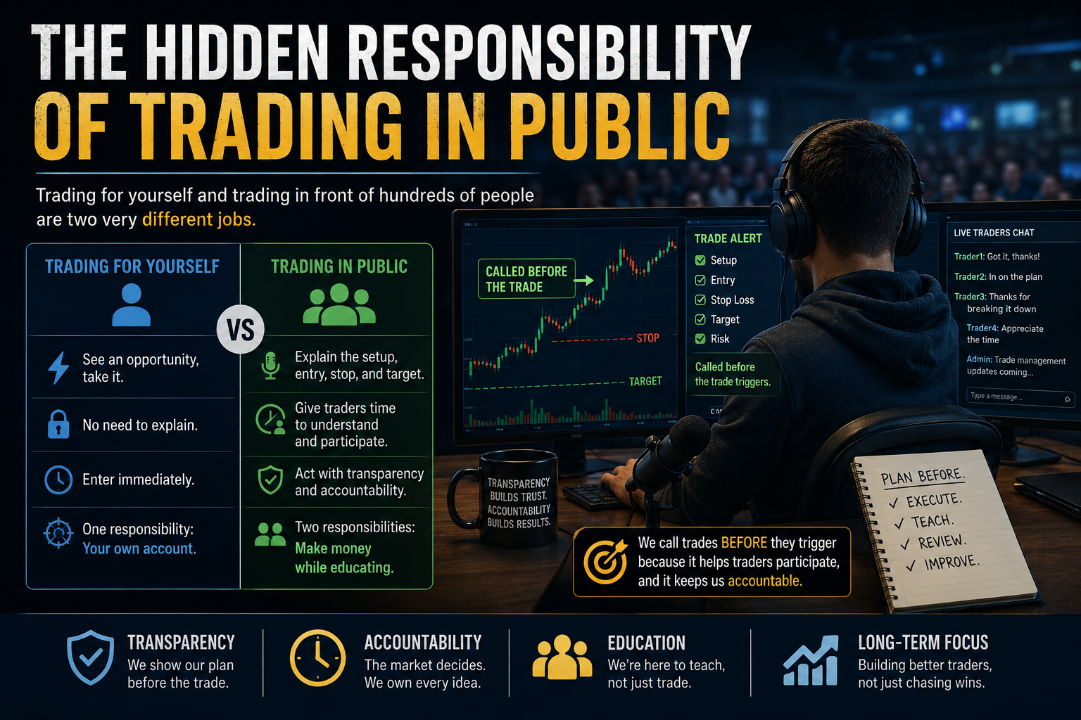 The Hidden Responsibility of Trading in Public